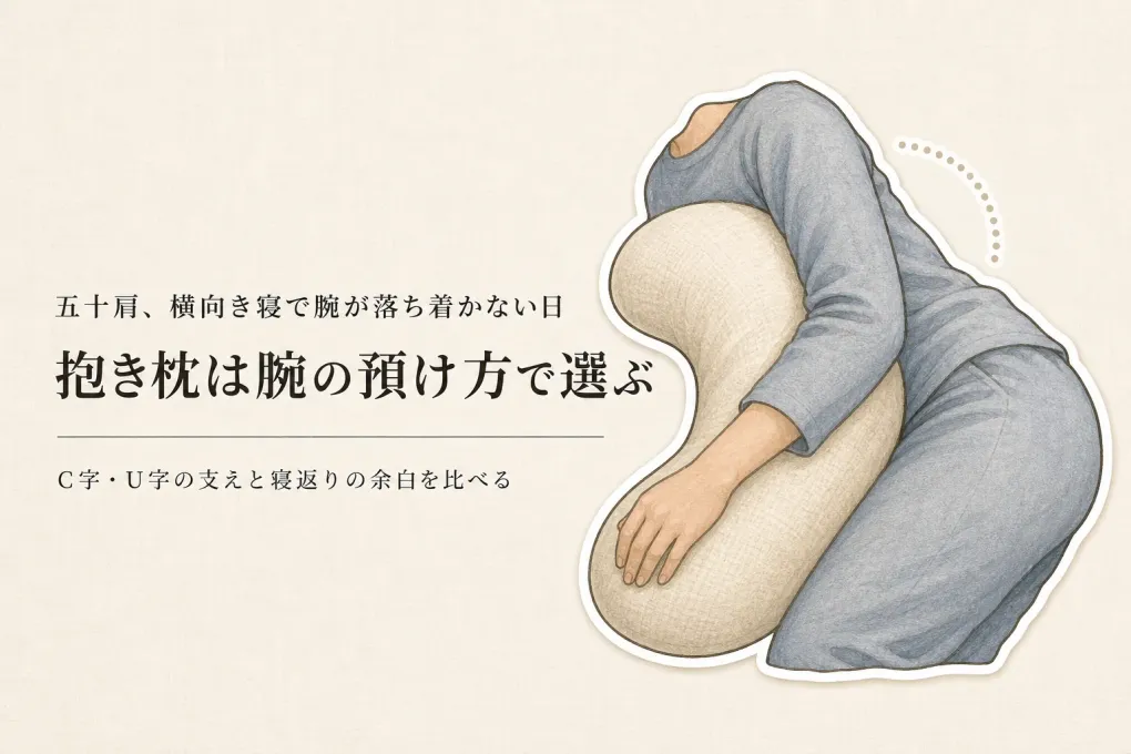 抱き枕C字とU字の違いは？痛む側を上にして休む日の腕の預け方と寝返り
