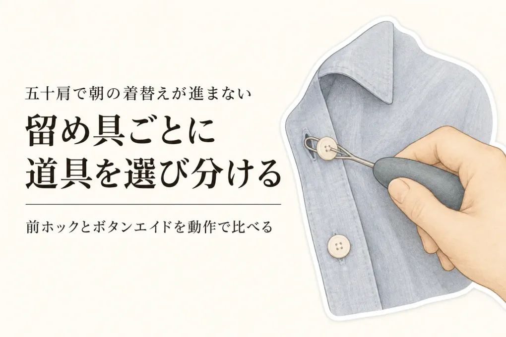 前ホックブラとボタンエイドの選び方｜五十肩の朝を片手で着替える