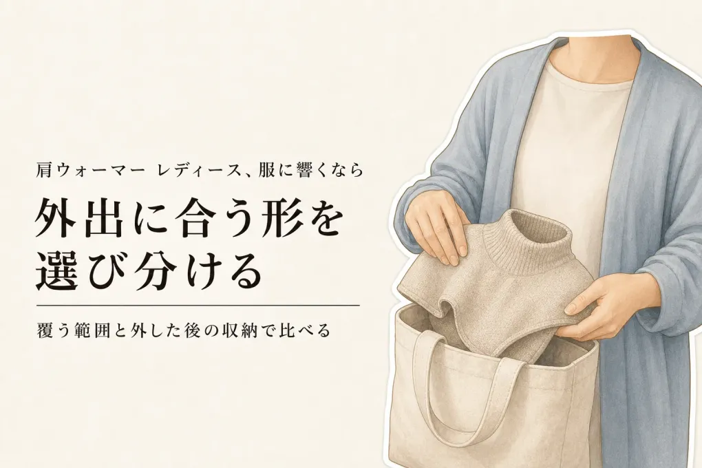 肩ウォーマー レディースは何を選ぶ？寒くなる前に服への響きと持ち歩きやすさを比較