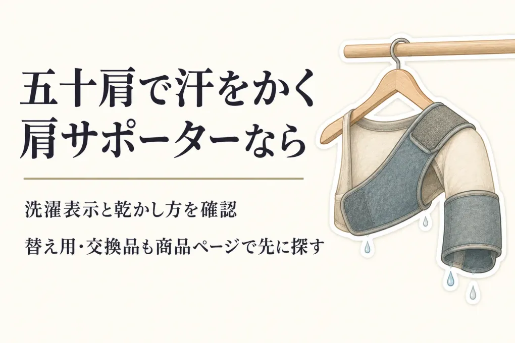 肩サポーターは洗える？汗・におい対策で洗濯表示・替え用・乾きやすさを確認